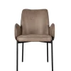 Esszimmerstuhl in Taupe Microfaser - Ordinia (2er Set)