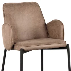 Esszimmerstuhl in Taupe Microfaser - Ordinia (2er Set)