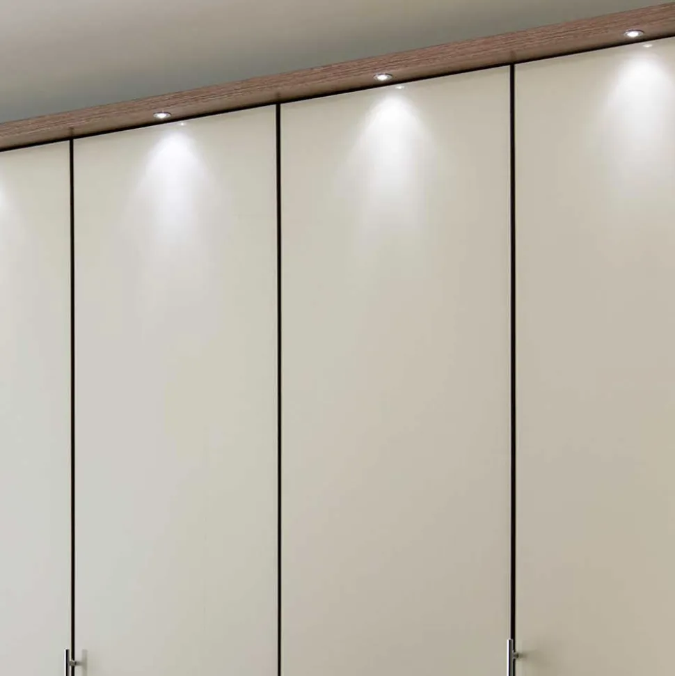 Falttüren Kleiderschrank in Beige Glasfront - Budelli