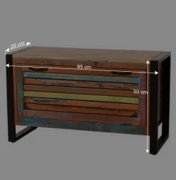Farbenfrohe Flureinrichtung im Shabby Chic - Vosbadus (vierteilig)