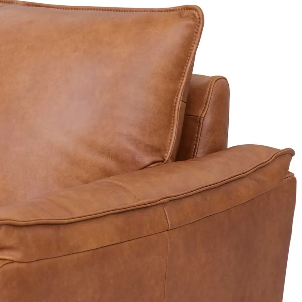 Federkern Wohnzimmersofa aus Echtleder - Zierra