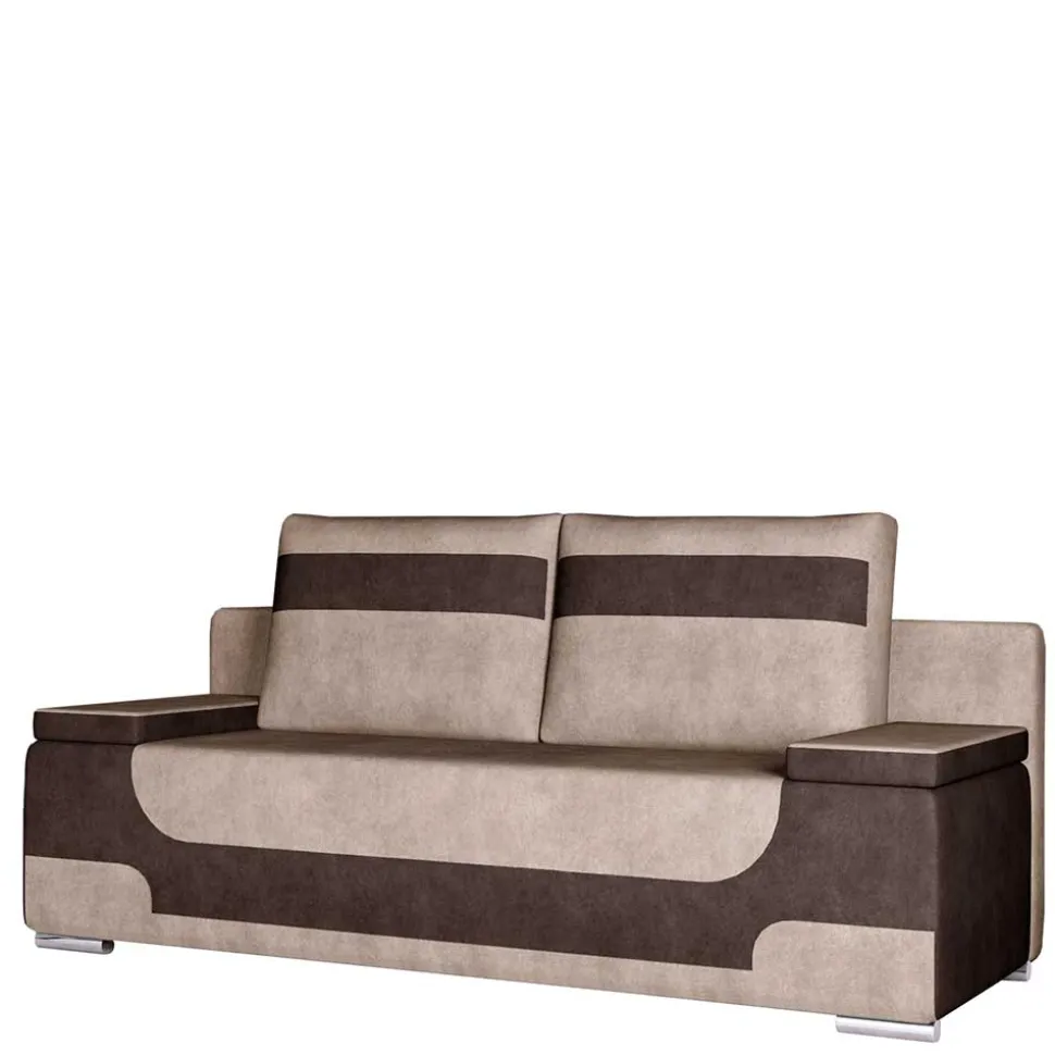 Federkern-Funktionssofa in Beige und Braun - Vallarta