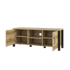 Fernseher Schrank in Eiche NB & Schwarz - Kanellas
