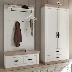Flur Garderobe & Bank & Schrank - Nedita (dreiteilig)