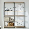 Flur Regal Garderobe in Akazie & Schwarz - Ricinga
