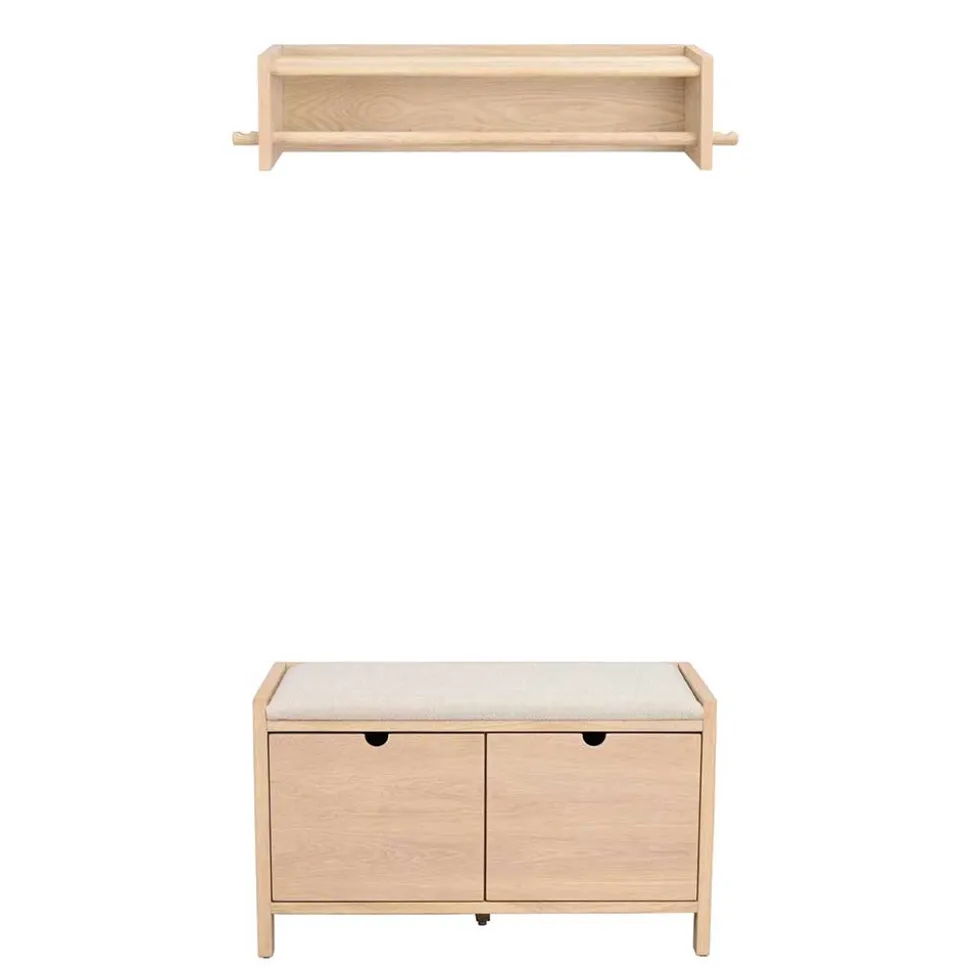 Flurbank & Hängegarderobe Set - Pluta (zweiteilig)