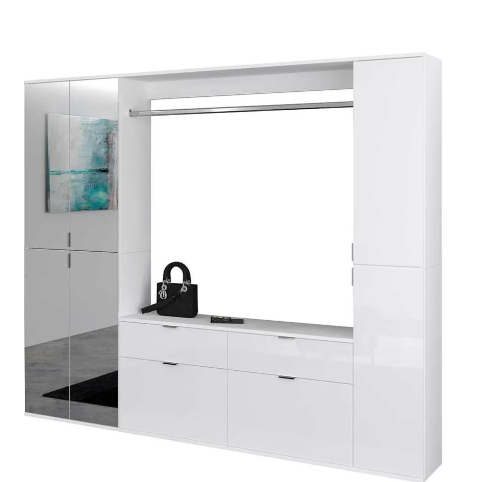 Flureinrichtung Schrankwand 212x193x34 cm - Ejulia (dreiteilig)