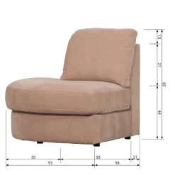 Fünf Couchelemente - modulare Wohnlandschaft - Iliana