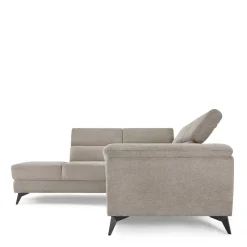 Fünfsitzer Eckcouch in Beige - Hisa