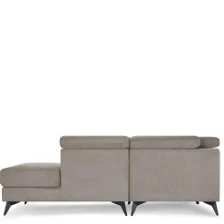 Fünfsitzer Eckcouch in Beige - Hisa