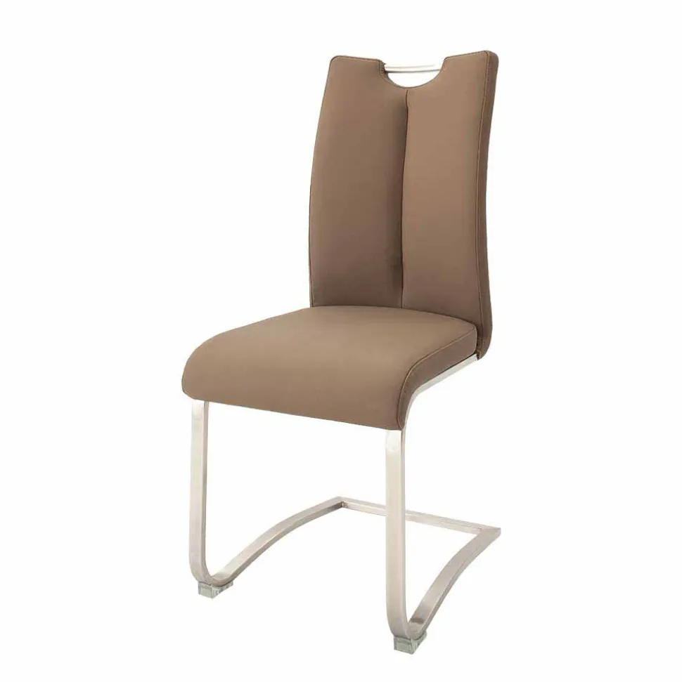 Freischwinger in Cappuccino Braun - Ennya (2er Set)