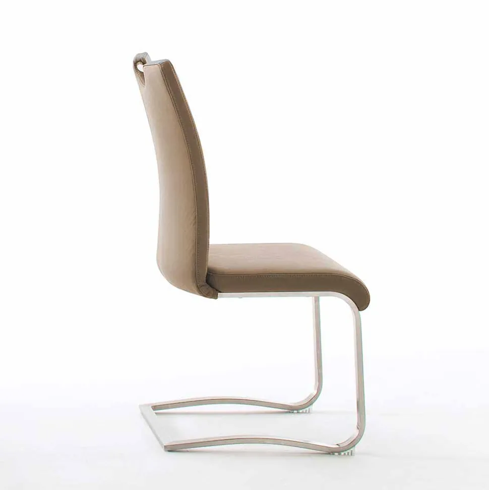 Freischwinger in Cappuccino Braun - Ennya (2er Set)