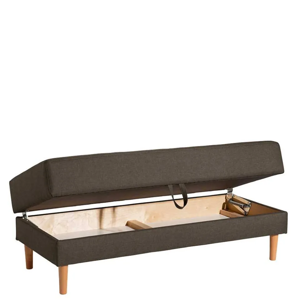 Funktionsecksofa in Braun mit Erle - Iljona (zweiteilig)