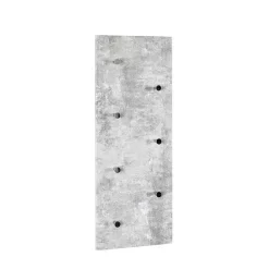 Garderobe in Beton Optik Vessina mit 7 Knopf Haken
