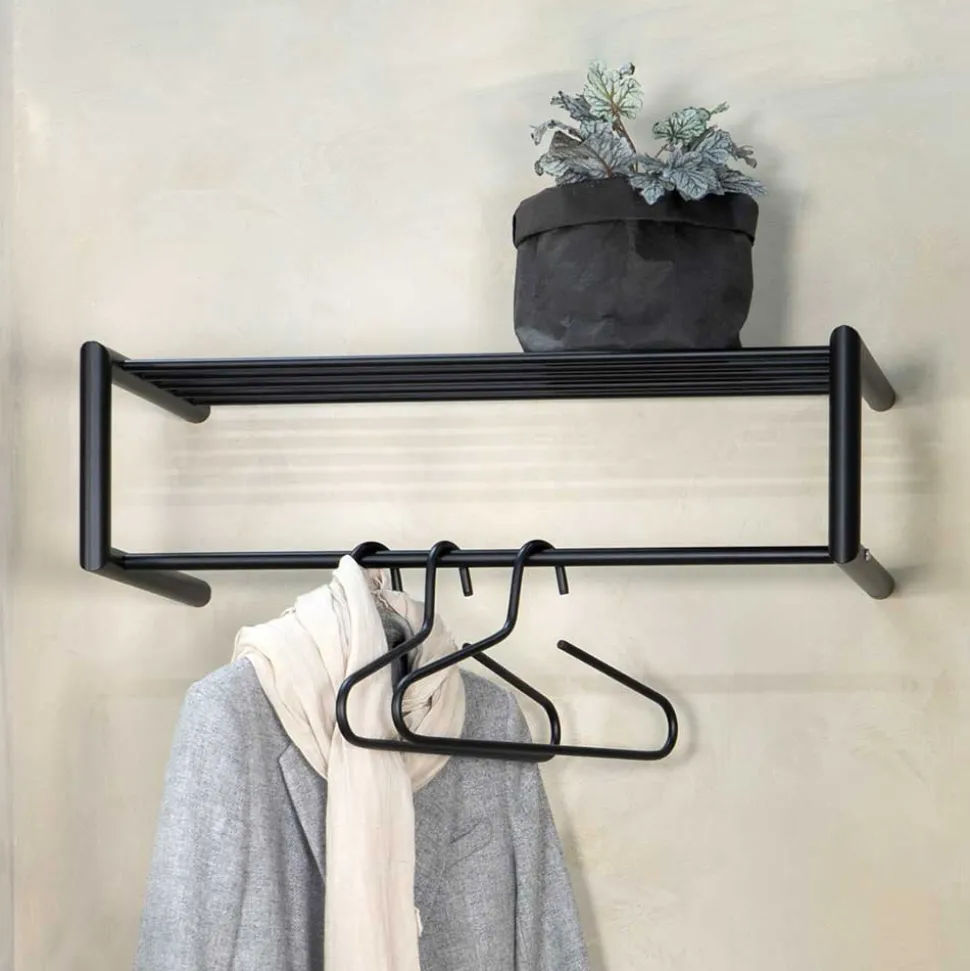 Garderobe mit Hutboden in Schwarz - Cowjoy