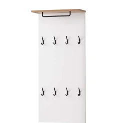 Garderobe Wandpaneel mit acht Haken & Stange - Goliat