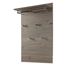 Garderobenmöbel Set Brosgo in Weiß und Silbereiche (fünfteilig)