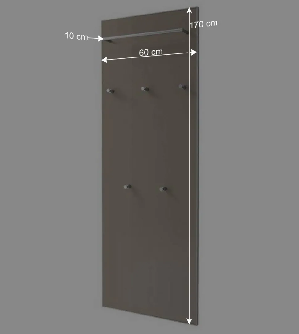Garderobenpaneel Srocca in Taupe