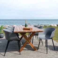 Garten Essgruppe mit Holztisch - Waronka (siebenteilig)