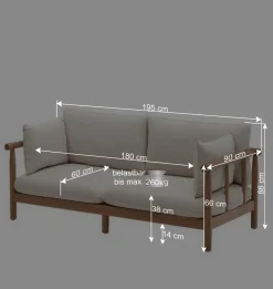 Garten Lounge Sitzgruppe Set - Perconia (vierteilig)