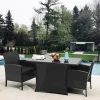 Garten Sitzgruppe aus grauem Polyrattan - Ambon (dreiteilig)
