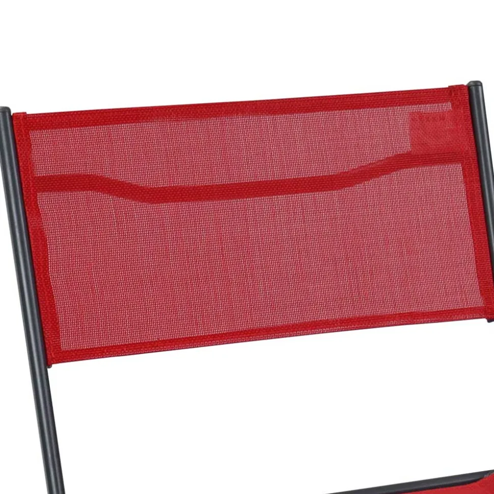 Gartengarnitur in Rot Schwarz - Maximilian (fünfteilig)