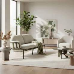 Gartensofa in Graugrün aus Metall - Ocna