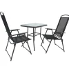 Gartentisch & Klappstuhl Duo Set - Alcamo (dreiteilig)