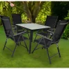 Gartentisch & vier Hochlehner Set - Barreras (fünfteilig)