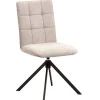 Gepolsterte Drehstühle in Beige - Fleur (2er Set)