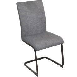 Gepolsterte Schwingstühle in Anthrazit - Blacer (4er Set)