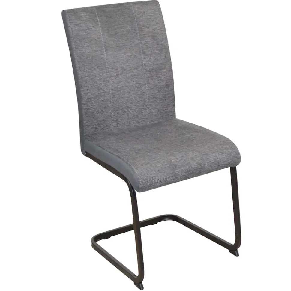 Gepolsterte Schwingstühle in Anthrazit - Blacer (4er Set)
