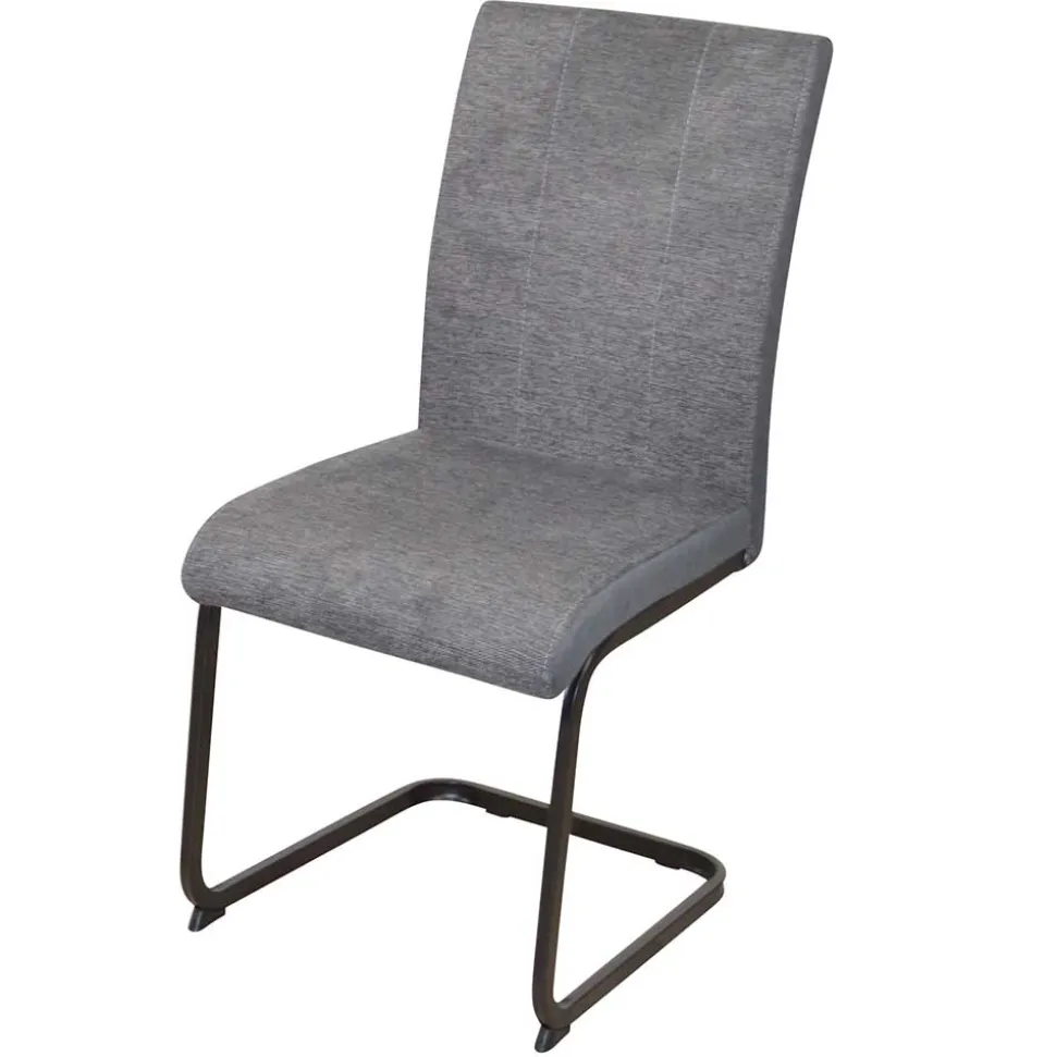Gepolsterte Schwingstühle in Anthrazit - Blacer (4er Set)