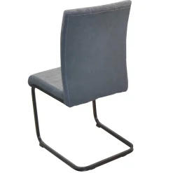Gepolsterte Schwingstühle in Anthrazit - Blacer (4er Set)