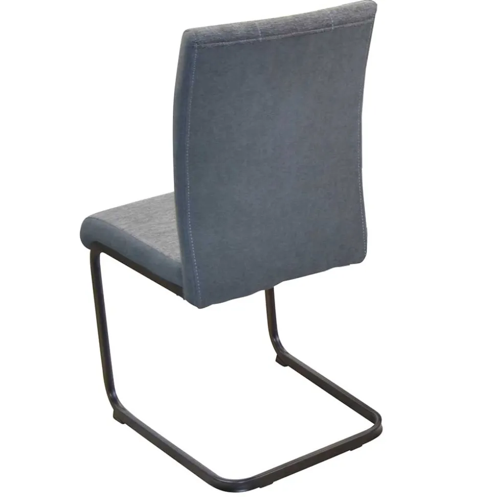 Gepolsterte Schwingstühle in Anthrazit - Blacer (4er Set)