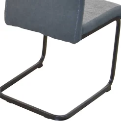 Gepolsterte Schwingstühle in Anthrazit - Blacer (4er Set)