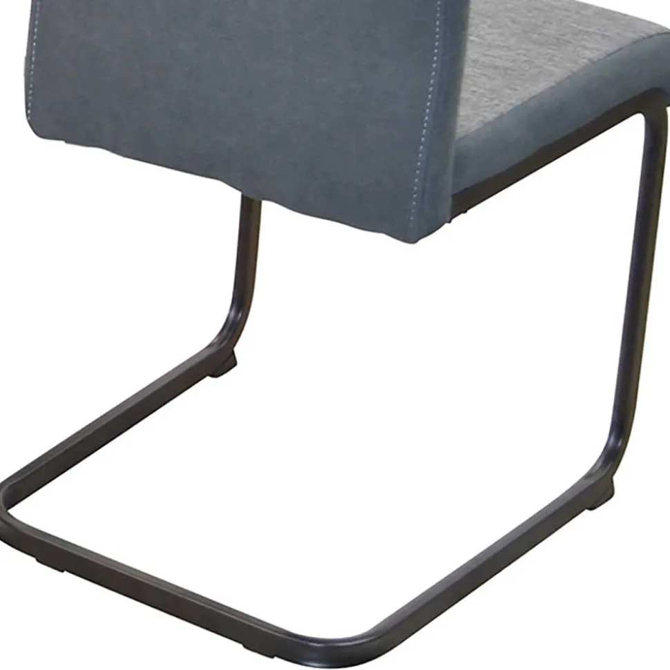 Gepolsterte Schwingstühle in Anthrazit - Blacer (4er Set)
