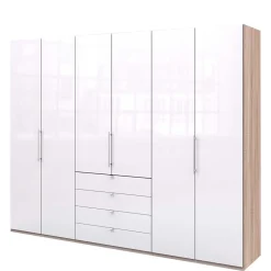 Geräumiger Schlafzimmerschrank in Weiß Glas - Bosays