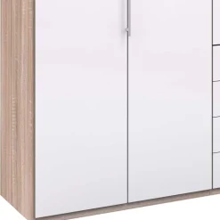 Geräumiger Schlafzimmerschrank in Weiß Glas - Bosays