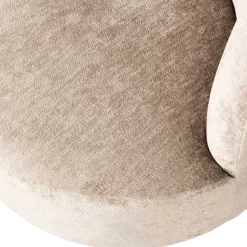 Gerundeter Chenille Wohnzimmersessel in Beige - Paryra