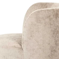 Gerundeter Chenille Wohnzimmersessel in Beige - Paryra