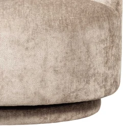Gerundeter Chenille Wohnzimmersessel in Beige - Paryra