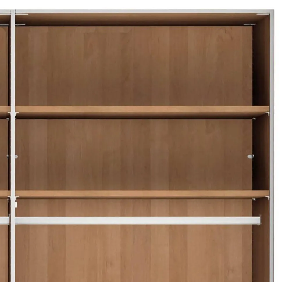 Glasfront-Kleiderschrank mit fünf Türen - Hung