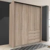Gleittüren-Kleiderschrank mit vier Schubladen - Zayun