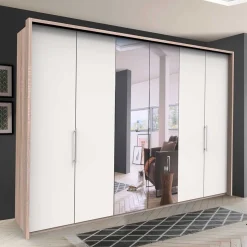 Gleittüren-Schlafzimmerschrank mit Spiegel - Vaclyn