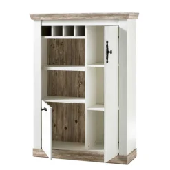 Günstiges Highboard im Scandi Chic Nedita in Weiß