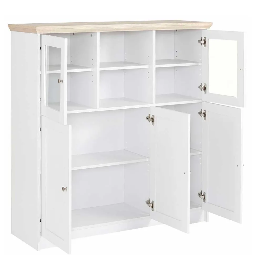 Günstiges Landhaus Highboard 125x125x35 - Akedra