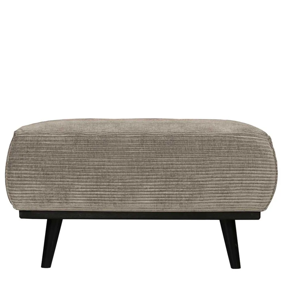 Graubrauner Couchhocker aus Strukturstoff - Gela