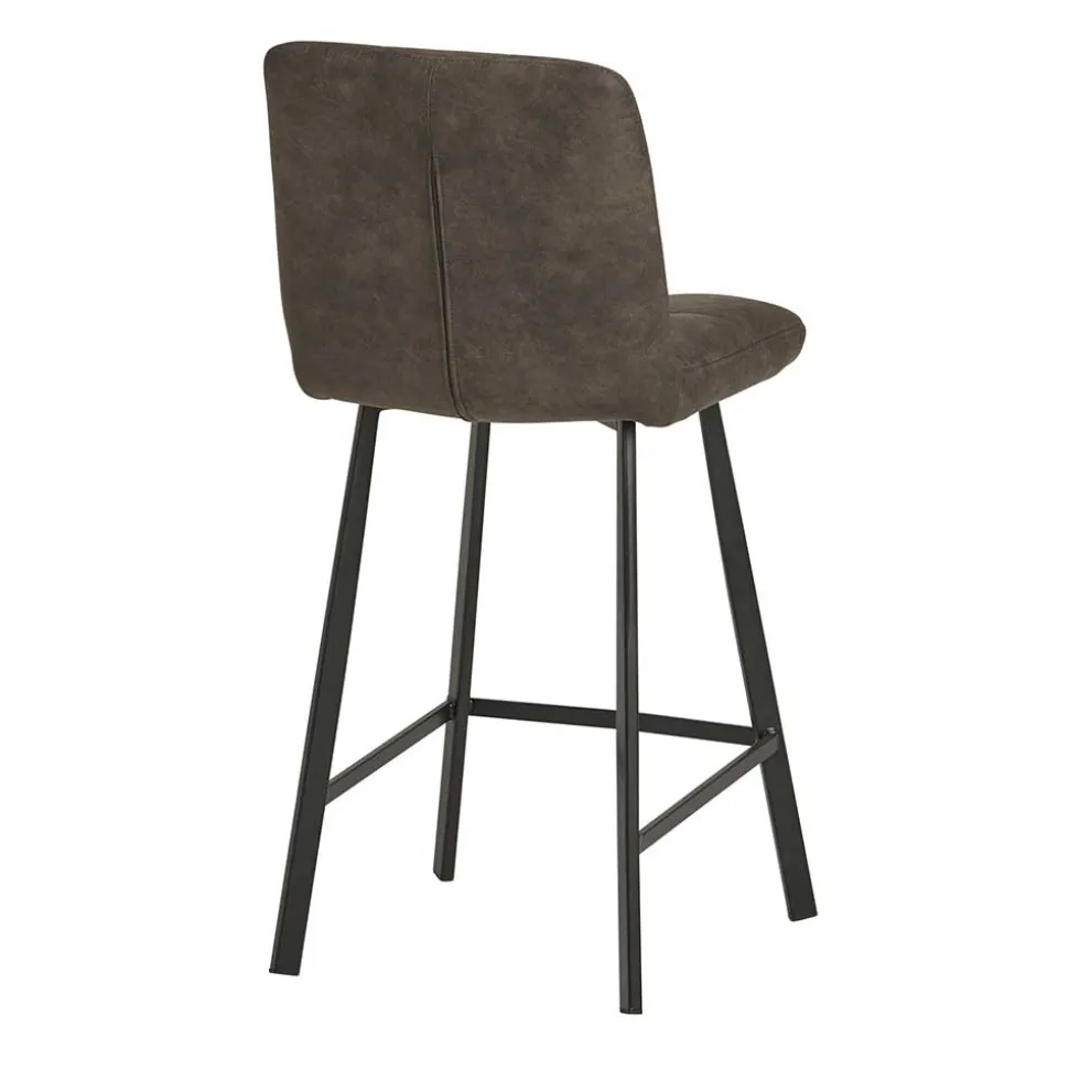 Graue Barstühle gepolstert - Jano (2er Set)