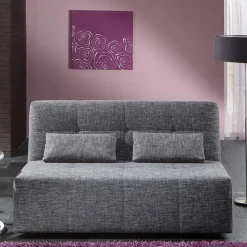 Graue Bettcouch mit Faltmechanik - Dalicia